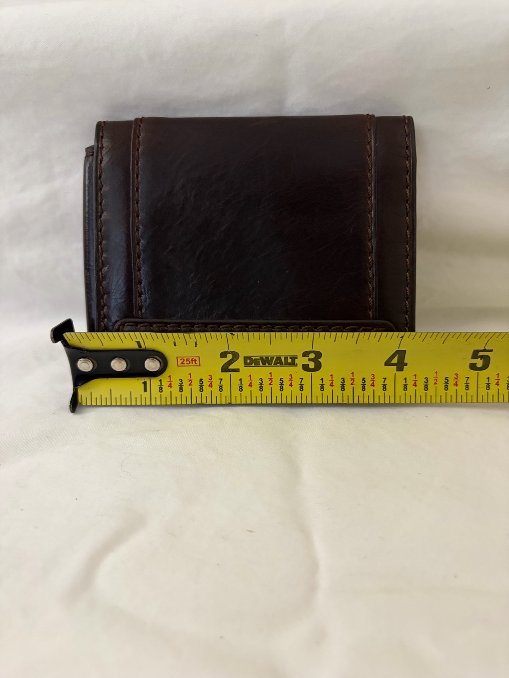 Patricia Nash Dark Brown Leather Trifold Card  Key Holder